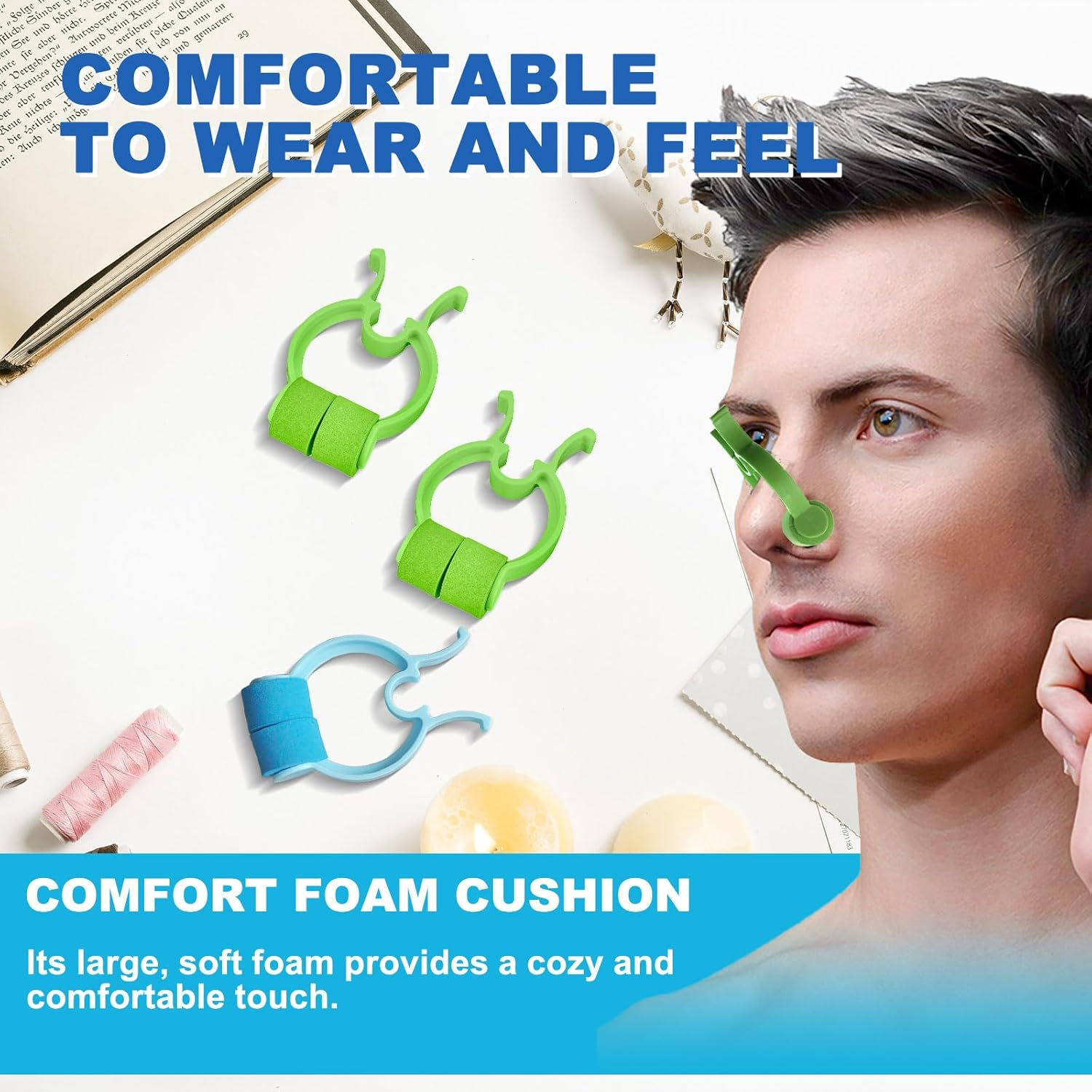 48 Pcs Plastic Foam anti Snore Nose Clip, Nose Clamps for Nosebleeds, Bloody Nose Stoppers, Swim Nose Clip Adult, Nose Clips for Accidental or Emergency Condition image number 3