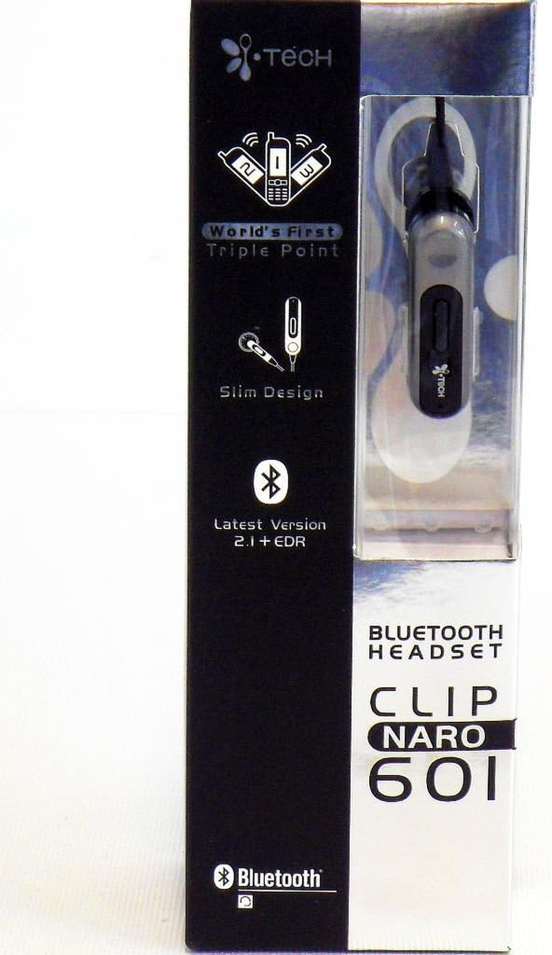 I Tech Clip Naro 601 Triple Point Bluetooth Stereo Headset Grey