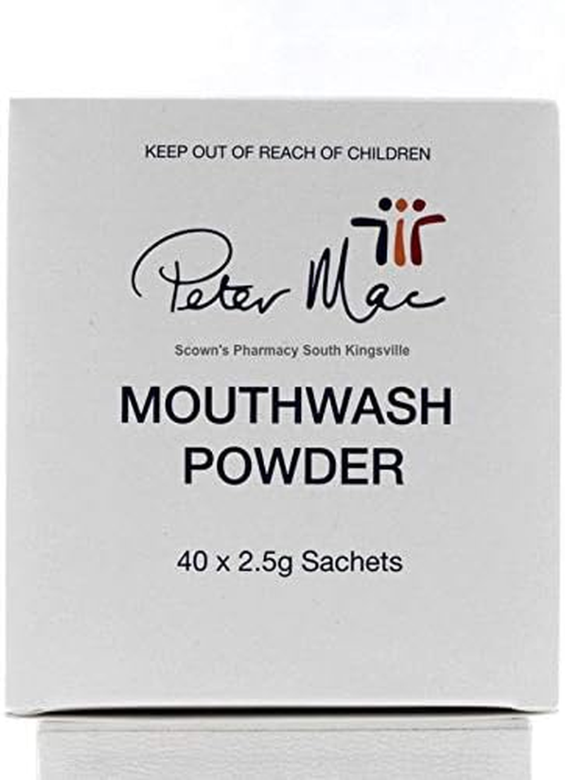 Peter Mac Mouthwash Powder 40 X 2.5G Sachets Sodium Biocarbonate Oral Hygiene image number 1