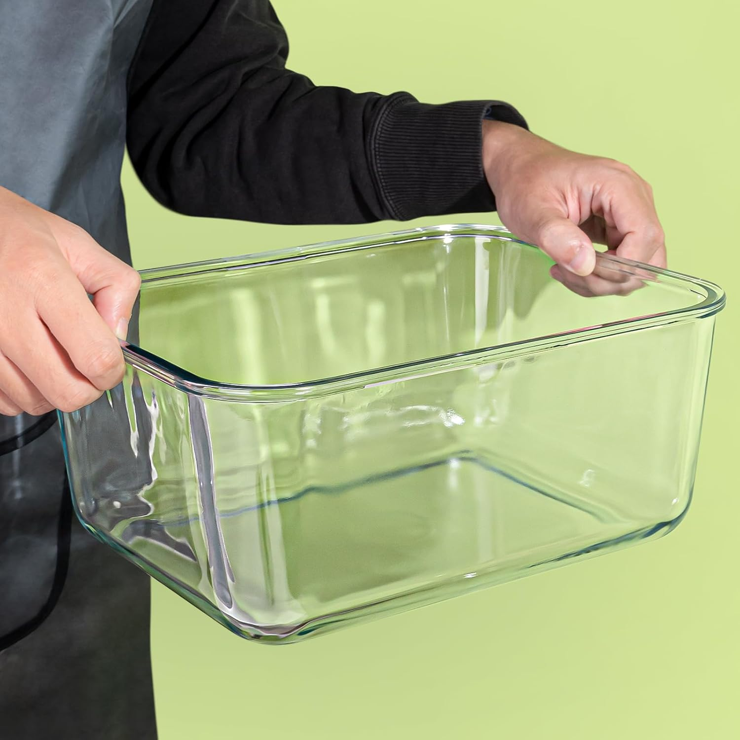 Large Glass Storage Containers with Lids, Watermelon Containers, Extra Large Glass Food Storage Airtight, Big Glass Containers Potluck, XL Glass Food Storage for Turkey Rotisserie Chicken, 220Oz/28Cup image number 6