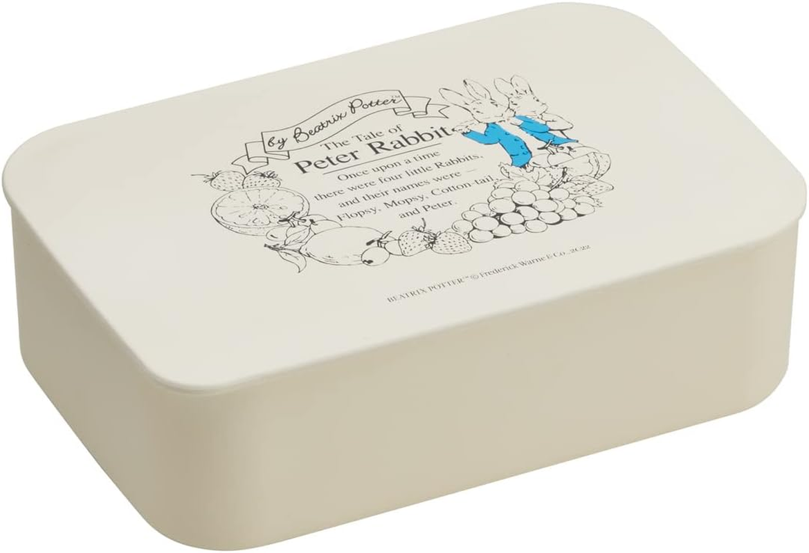 Skater ONWR1AG-A Peter Rabbit Lunch Box, 16.9 Fl Oz (500 Ml), 2-Tier, Round, Antibacterial, Made in Japan