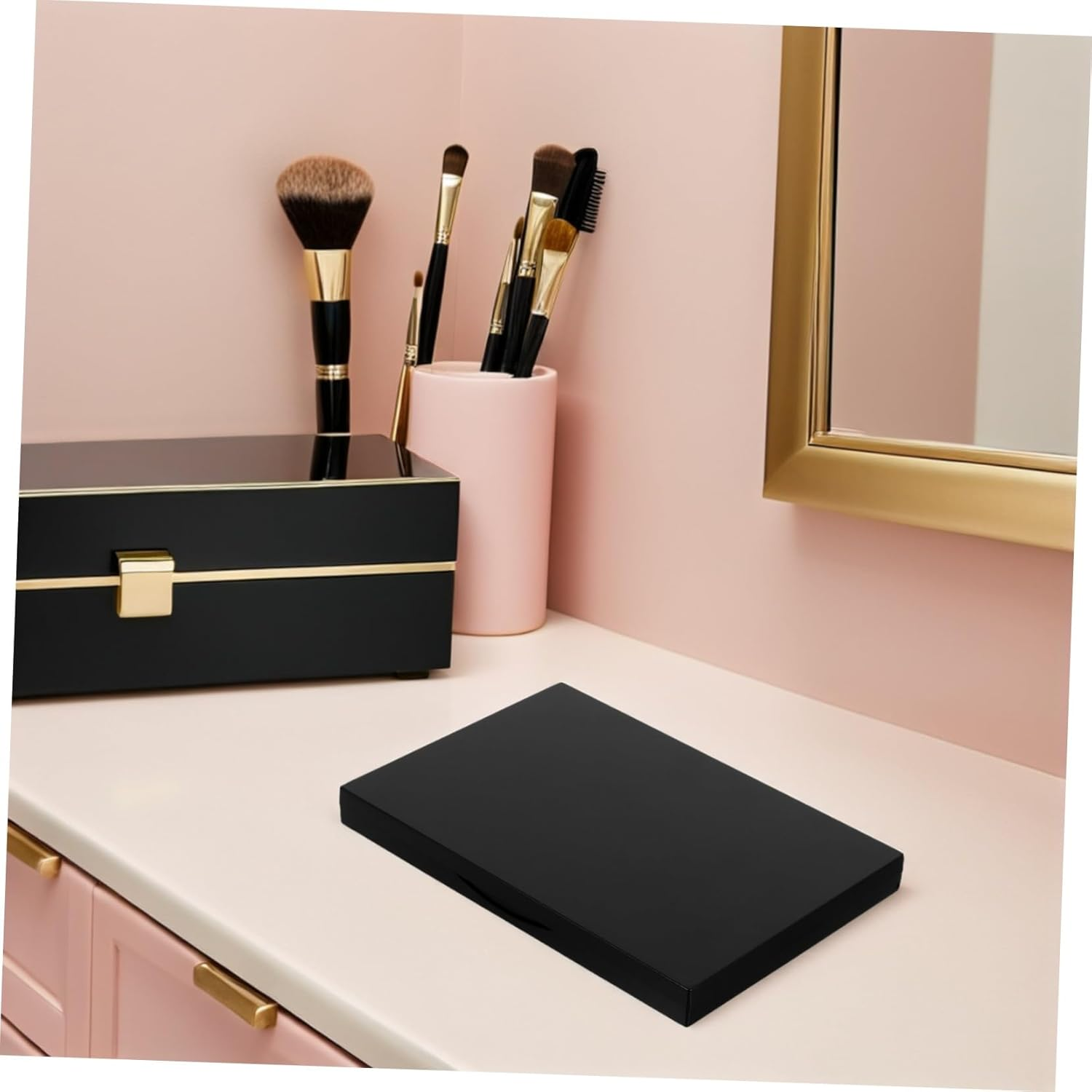 CHICAMPERA 48Pcs Empty Magnetic Eyeshadow Palette with Mirror Refillable Makeup Organizer for Eyeshadow and Blush Powder Includes Metal Pans Travel Friendly Cosmetic Storage Case image number 2