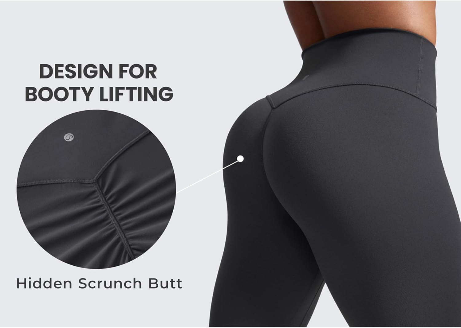 CRZ YOGA Secretsculpt Womens Butterlift Scrunch Butt Workout Leggings 25" - No Front Seam High Waisted Yoga Pants Booty image number 5
