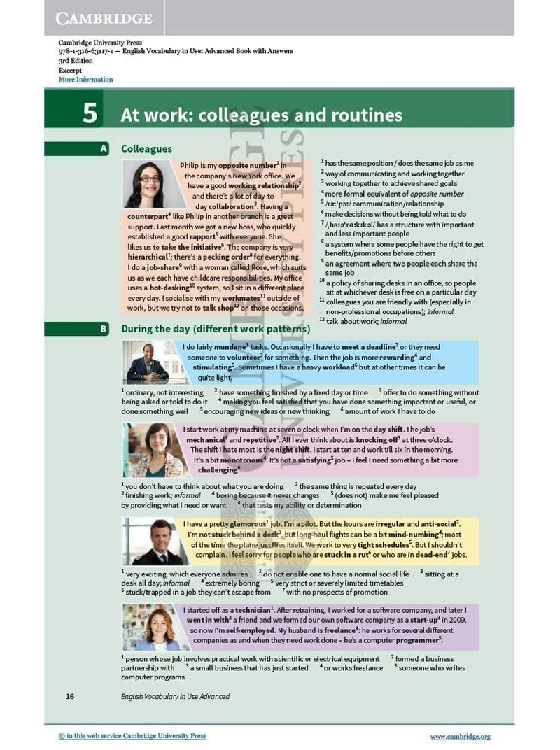 Cambridge English Vocabulary in Use: Advanced Book with Answers Book - Paperback - 13 July 2017: Vocabulary Reference and Practice image number 4