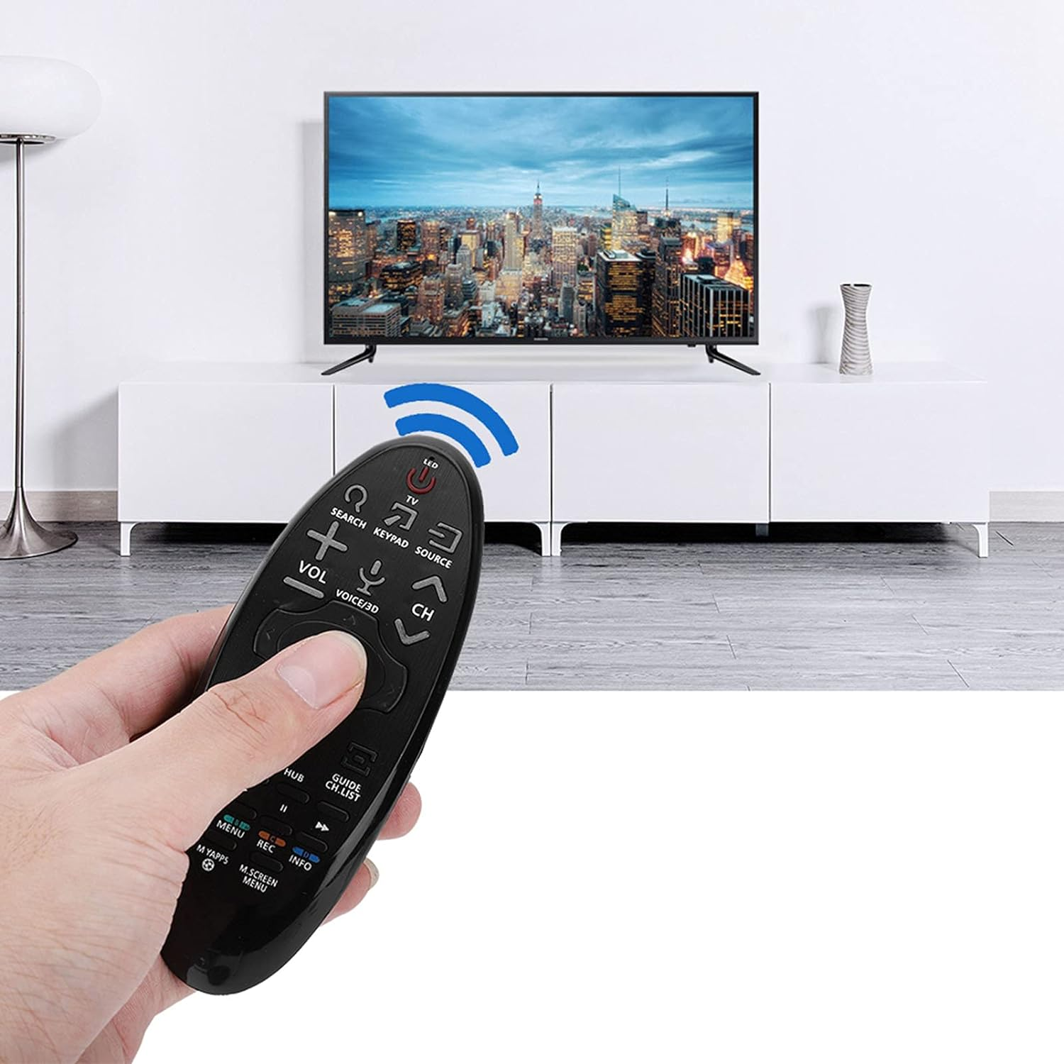 2-In-1 Universal Remote Controller, Smart TV Remote Control for (RBN59-01185F/BN59-01185D/BN94-07469A, Etc), Portable Remote Control for LCD TV, Black image number 2