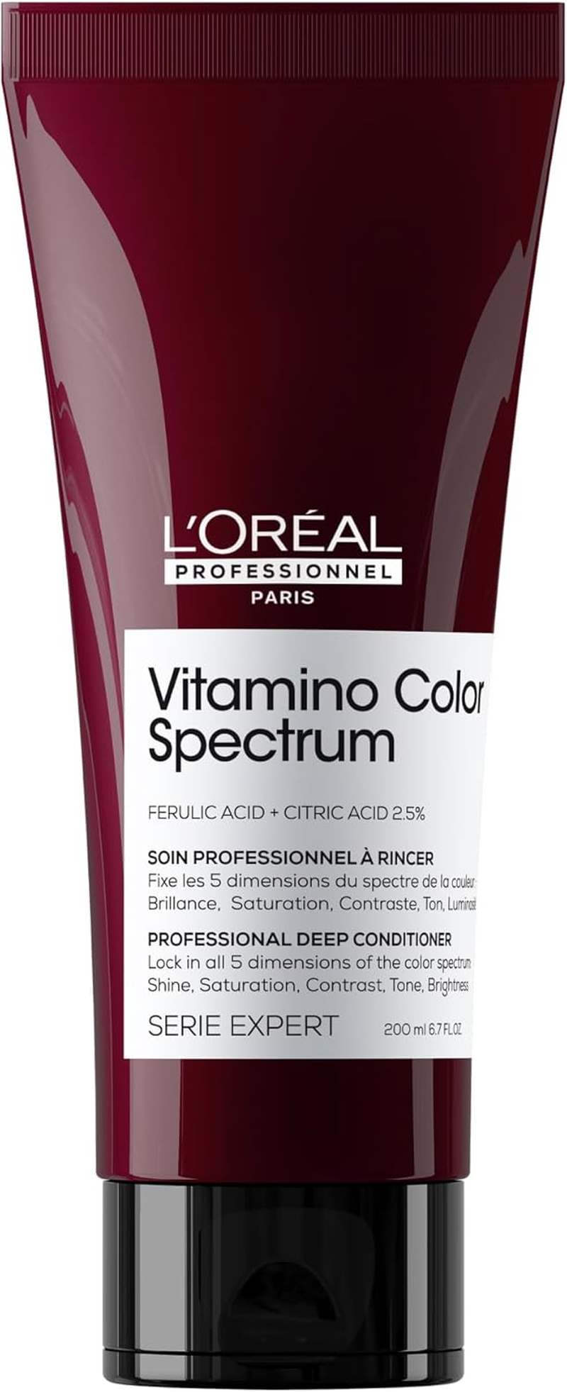 L&rsquo;Or&eacute;al Professionnel Vitamino Color Spectrum Deep Conditioner for All Colored Hair + Vivid Colors | Ultra High Glass Shine, Rich and Vibrant Colors, Softens, Smoothens & Strengthen Hair, Professional Conditioner | 200Ml image number 5