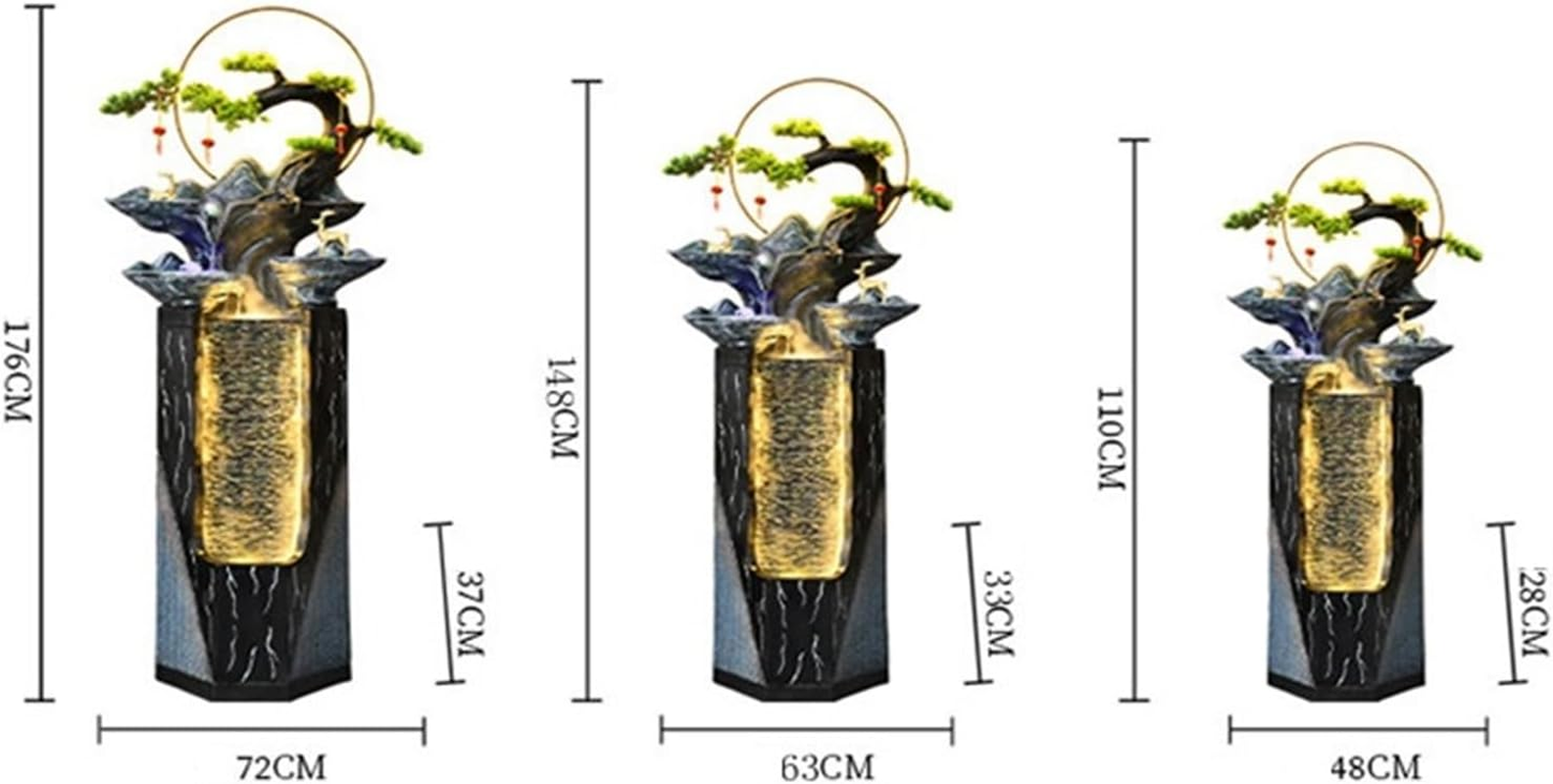 Outdoor Fountain Chinese Water Fountain Landscape, Home Living Room Courtyard Circulation Floor Decoration, Office Landscaping(S) image number 6