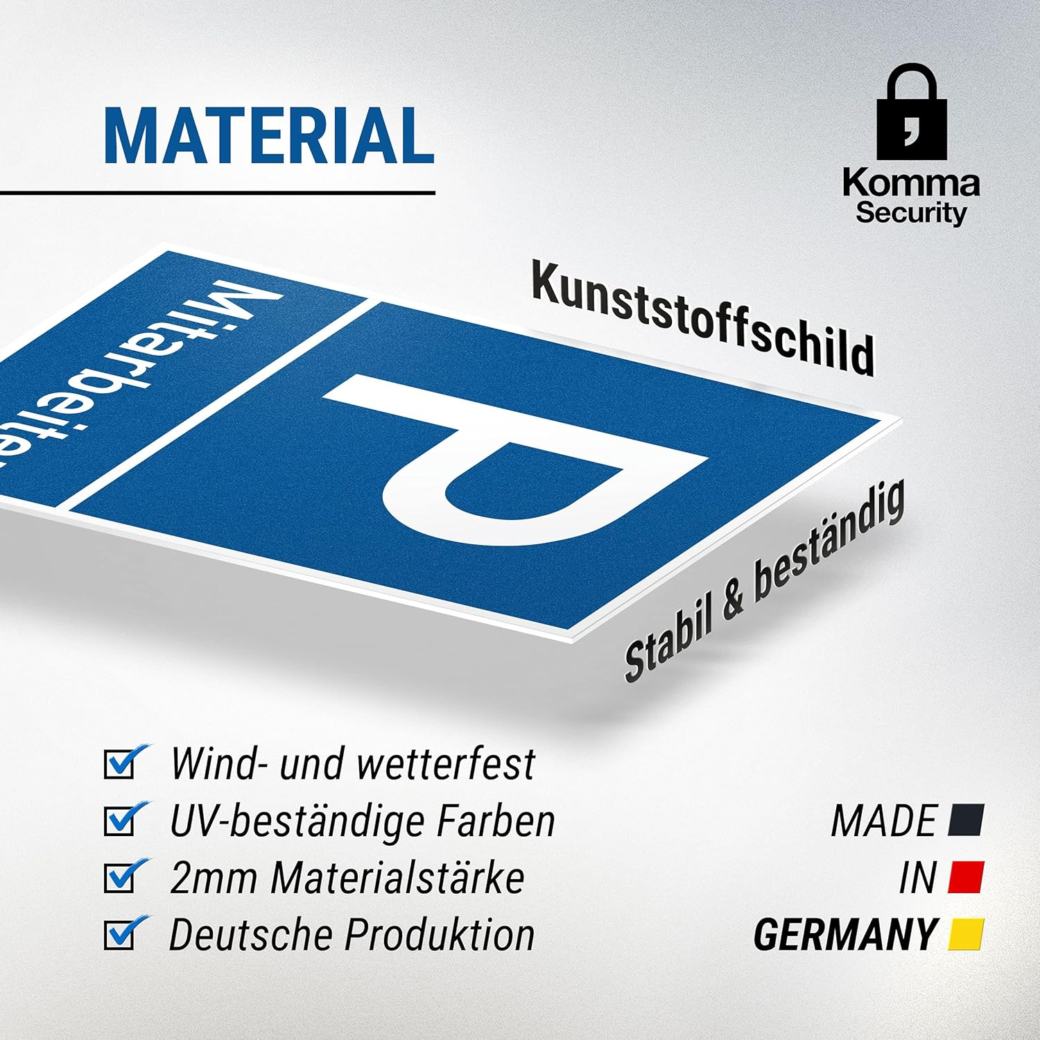 Parking Plastic Sign Employees 30 X 20 Cm Sign Company Parking Space Reserved Employee Company Parking Free &ndash; Private Parking Company image number 2