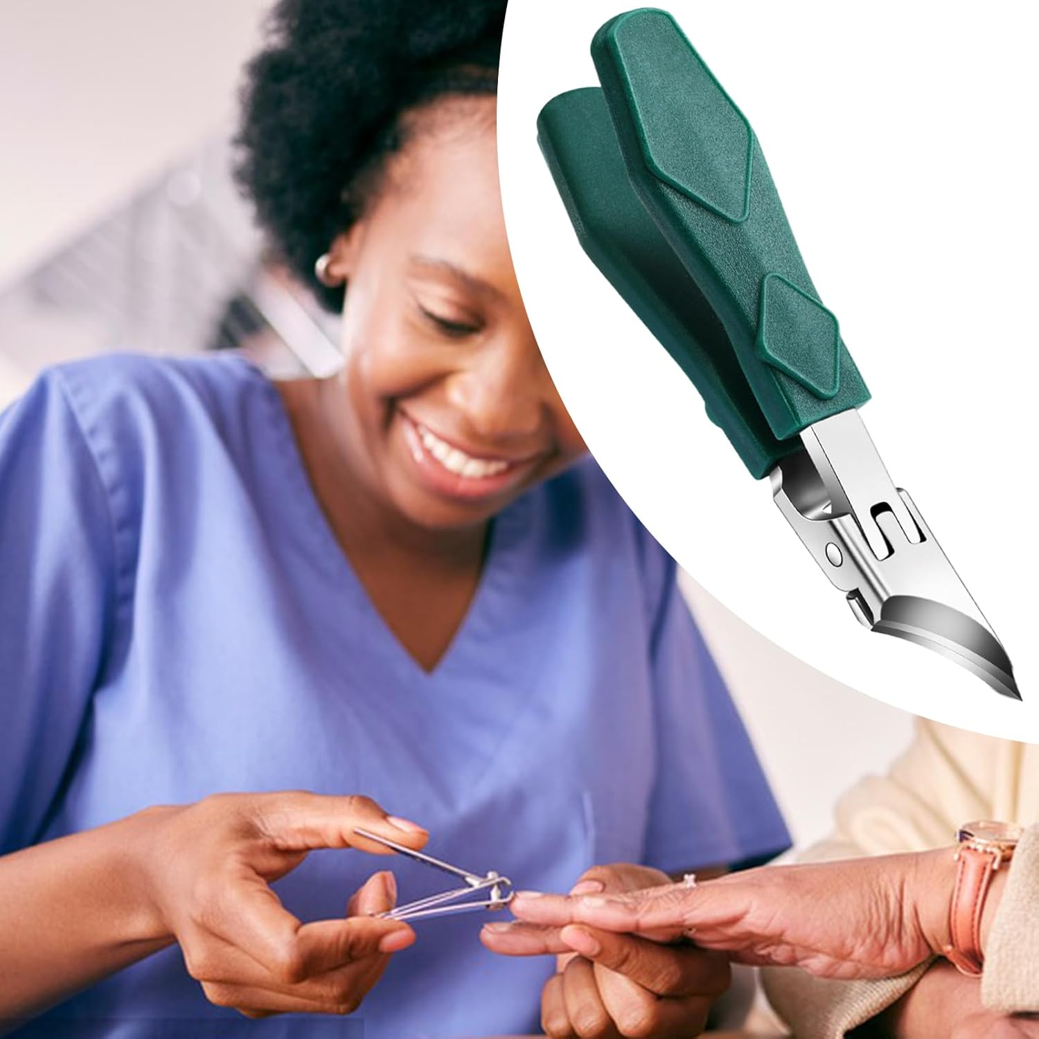 Gihioue Slanted Nail Clippers | Heavy Duty Slanted Anti-Splash Nail Trimmer | Beauty and Health Supplies for Kids Travel Salon Seniors Adults Men Household Women image number 4