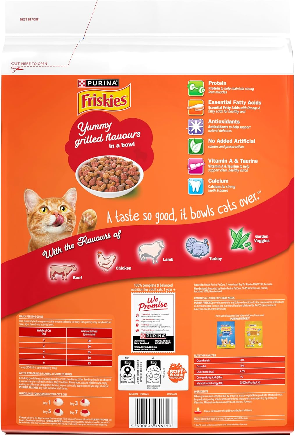 FRISKIES Adult Dry Cat Food Meaty Grills 6Kg image number 1