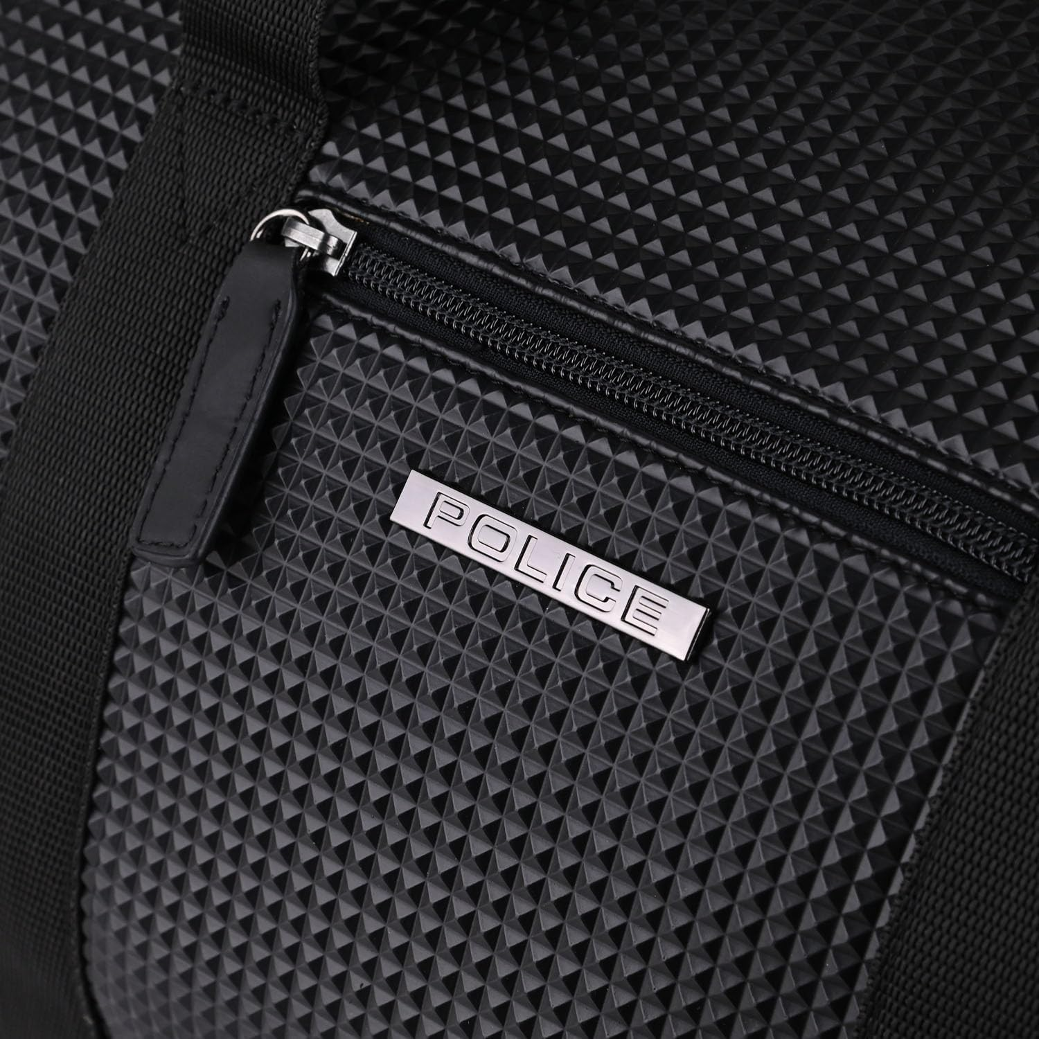 Police Faux Leather Travel Bag for Men and Women, Work Bag for Gym, Weekend, Duffle Bag Black, Black, Hand Luggage, Black, Hand Luggage image number 5