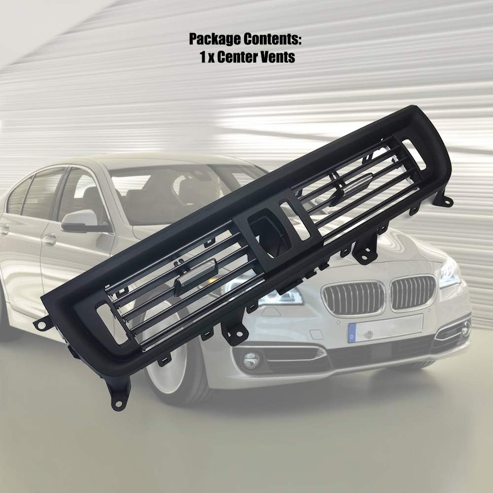 Front Air Grille AC Vent Replacement for BMW 5 Series Interior Central Dashboard Console Center Ventilation 520 523 525 528 530 535 550 F10 F18 2010-2016 image number 1