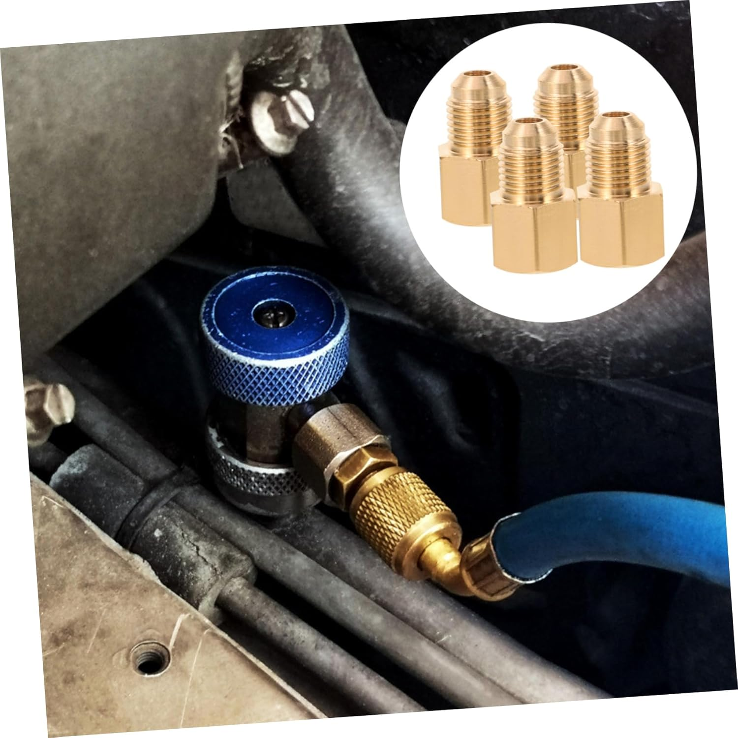 Vaguelly Air Conditioning Adapter Fitting 4Pcs R22 to R410 Refrigerant Converter for AC Units image number 6