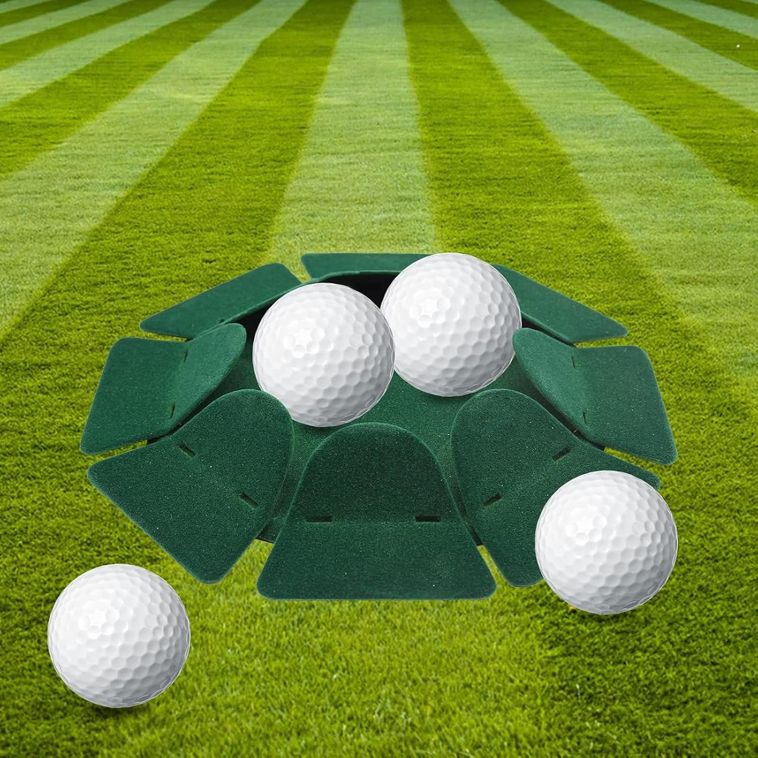 Golf Putting Cup 3-Pack, Golf Putting Cup All-Direction Golf Practice Hole Golf Putting Cup Indoor Golf Practice Hole Cup Practice Cup Aid Green image number 5
