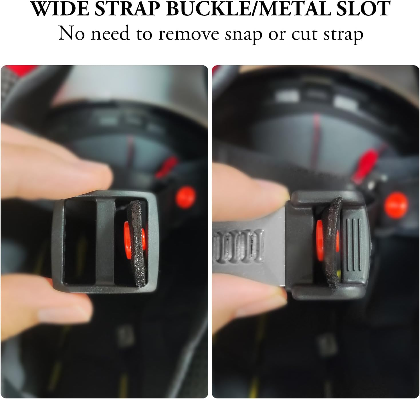 Motorcycle Helmet Quick Release Buckle Kit, Stainless Steel Helmet Chin Strap Adapter, Metal Helmet Quick Release Clip/Lock without Removing Snaps