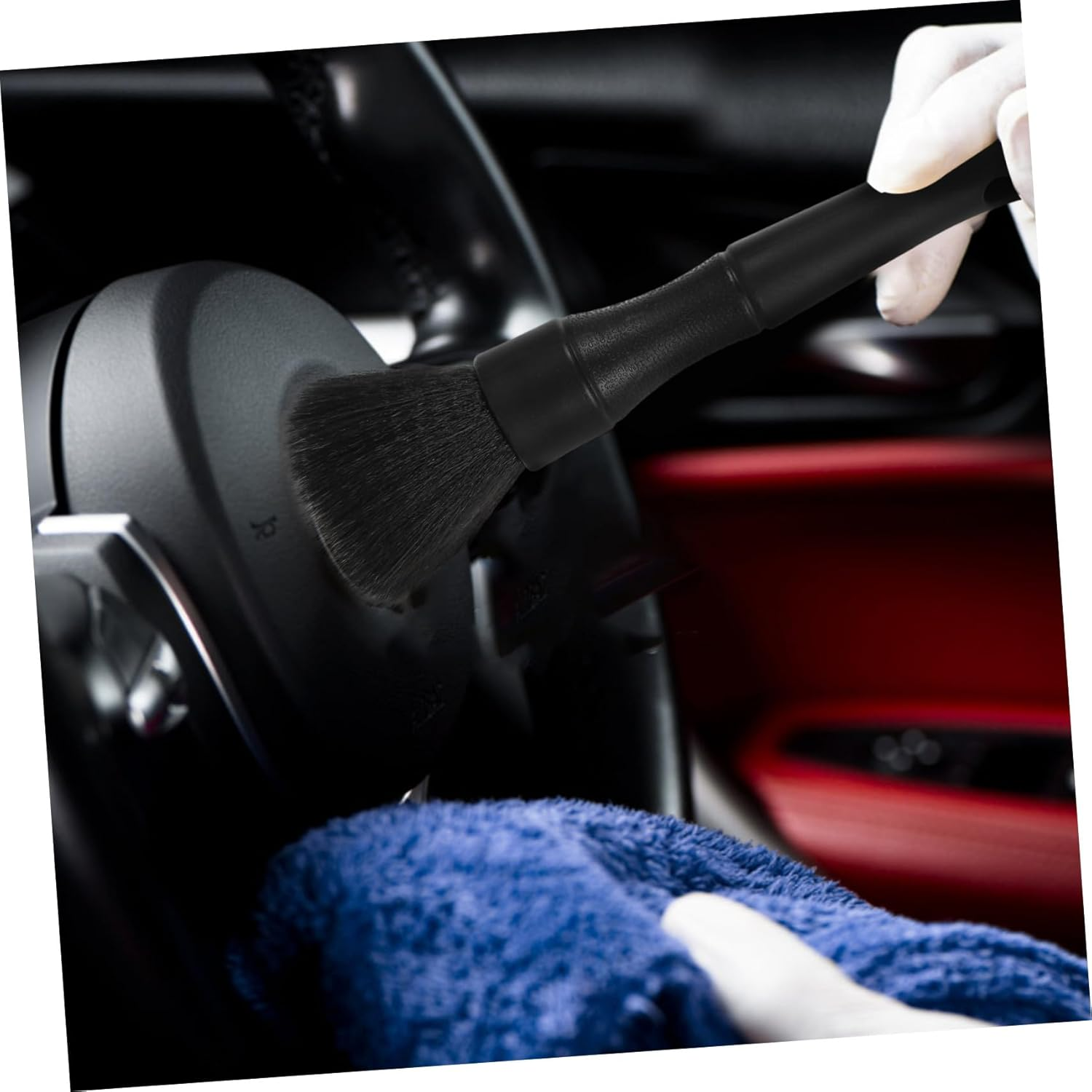 Zerodeko 2Pcs Car Detail Brush Set Interior Cleaning Automotive Detailing Kit Detailing Brushes for Dashboard Vent Wheels Engine Vehicle Supplies image number 3