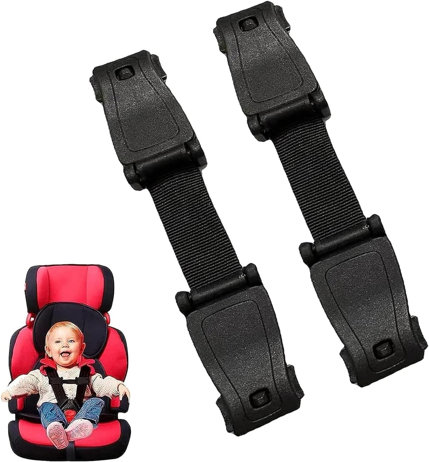 Secure 2Pcs anti Escape Car Seat Strap Set - Child Safety Harness Chest Clips for Enhanced Protection in Vehicles | Universal Fit | Durable & Reliable | Easy Installation & Adjustment image number 2
