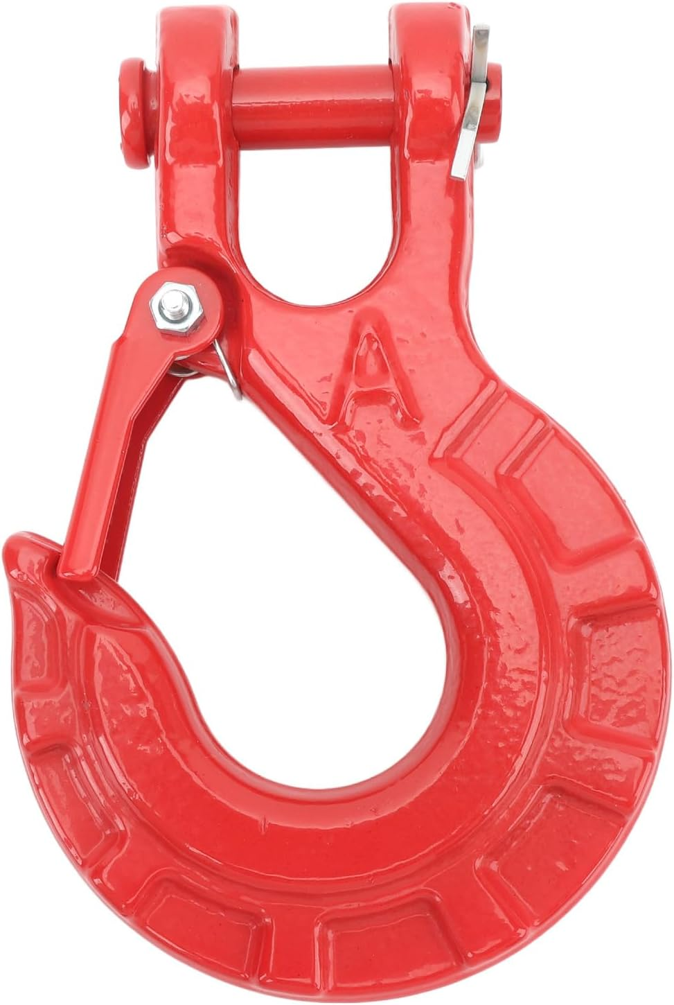 3/8 Inch Clevis Slip Hook with Safety Latch, Heavy Duty Forged G70 Steel Clevis Chain Hook, Versatile Secure Connection Clevis Grab Hook for Trailer Truck Transport, 33,069 Lbs
