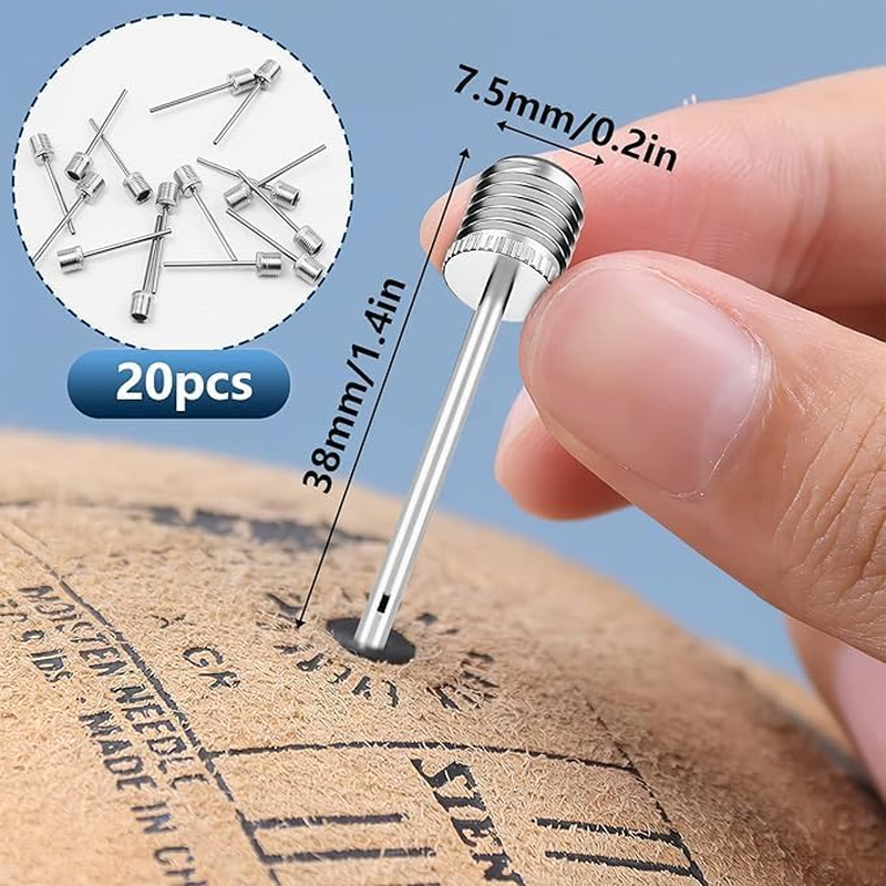 Metal Ball Pump Needle Set, Silver Ball Inflator Needle, Air Pump Needle, Ball Pump Inflation Needle for Football Basketball Netball Rugby Soccer Volleyball Handball(Silver) image number 4