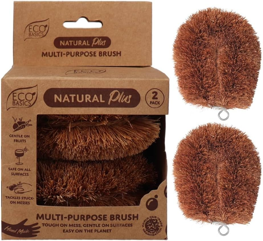 Eco Basics Natural plus Multi-Purpose Brush, Strong and Durable, Plastic-Free image number 3