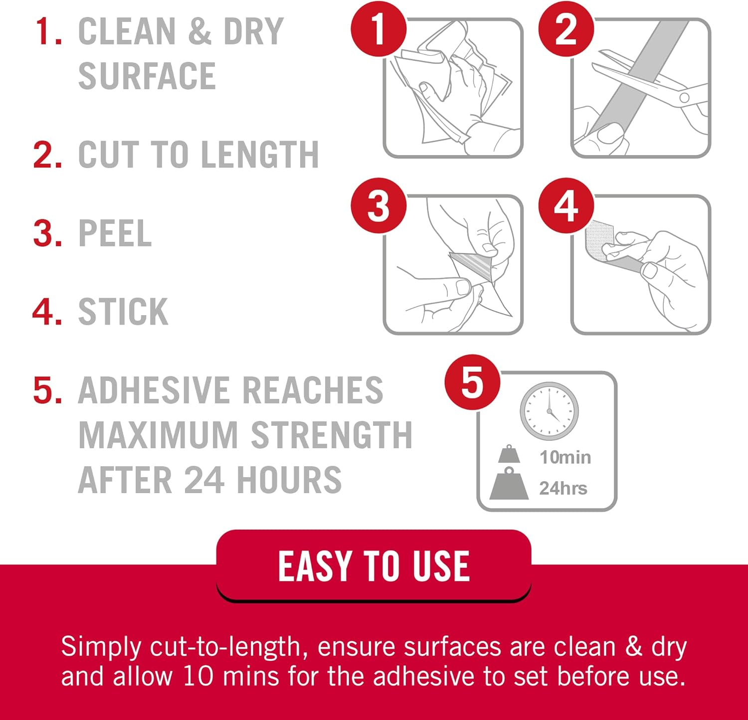 VELCRO Brand - Sticky Back Tape Bulk Roll | 50 Ft X 3/4 in | White | Cut Hook and Loop Adhesive Strips to Length | Create Vertical Storage, save Space, Keep Your Home, Office or Work Site Organized image number 2