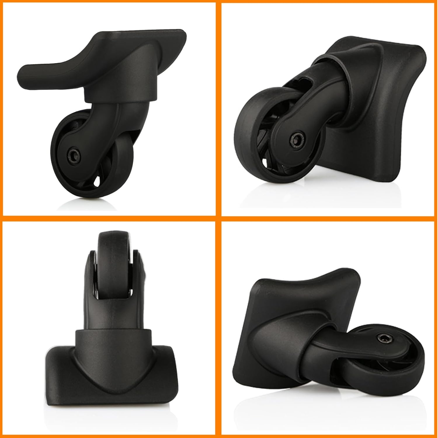 Replacement Luggage Wheels for Suitcases Repair, Set of 4, Luggage Spinner Wheel Replacement Repair Casters for Travel Customs Trolley Bag, TR149R - 4 Pcs, One Size, Non-Universal, Tr149R image number 5