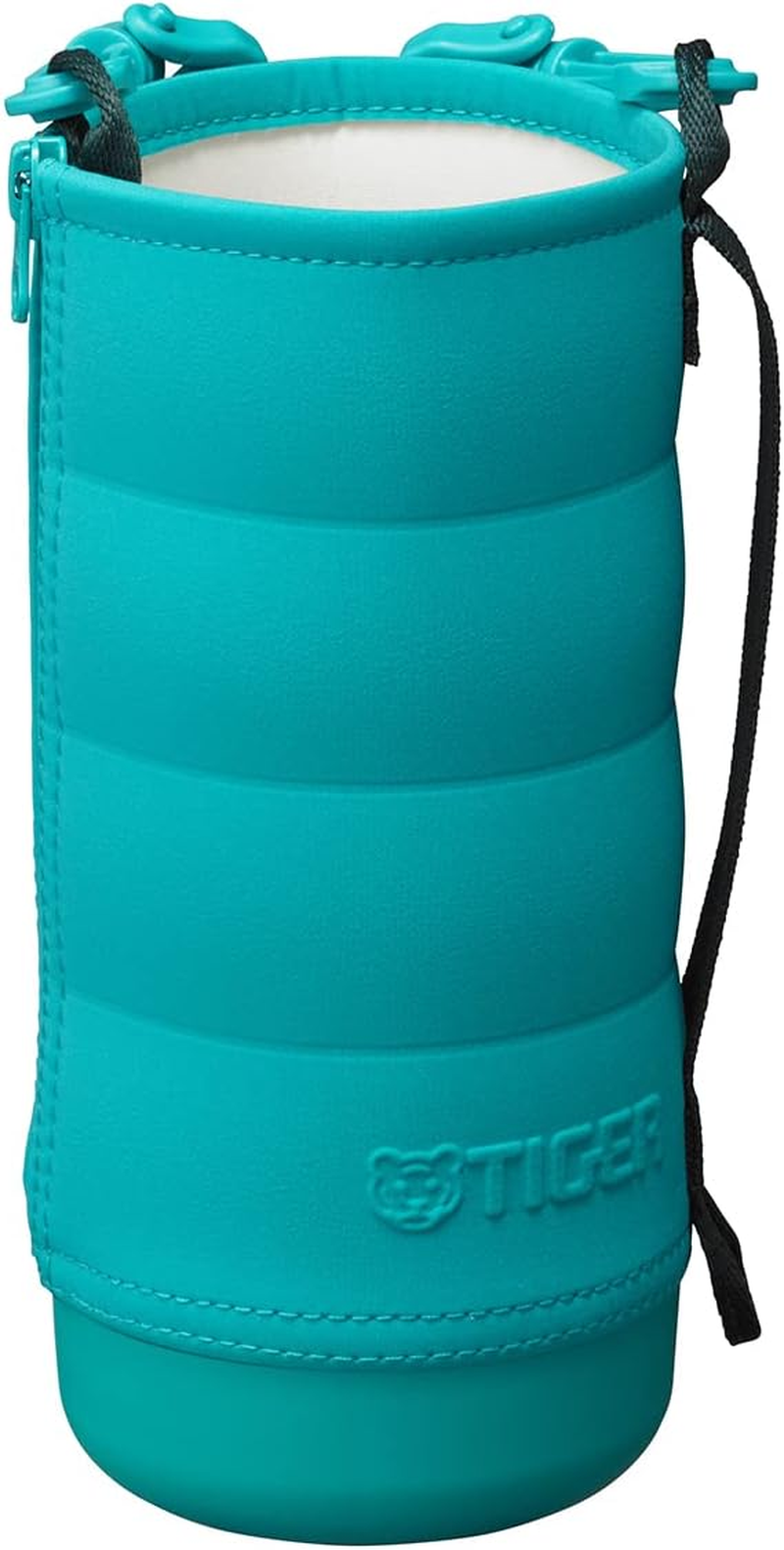 MTA-Z15SKP Tiger Thermos Water Bottle, 0.3 Gal (1.5 L), MTA-B150 Type & MTA-T150 Type Vacuum Insulated Bottle Pouch with Strap, Large Capacity, Machine Washable, Black
