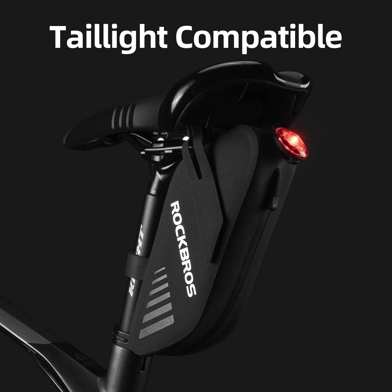 ROCKBROS Bike Saddle Bag Waterproof Bike Seat Bag for Mountain Road Tail Seat Pack Bicycle Top Tube Storage Bag image number 5