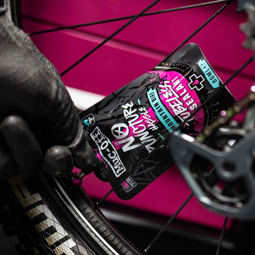 Muc off No Puncture MTB Hassle Tubeless Sealant, 80 Ml - Tubeless Tyre Sealant for Bicycle Puncture Repair - Durable Bike Tyre Sealant for Mountain Bikes image number 4