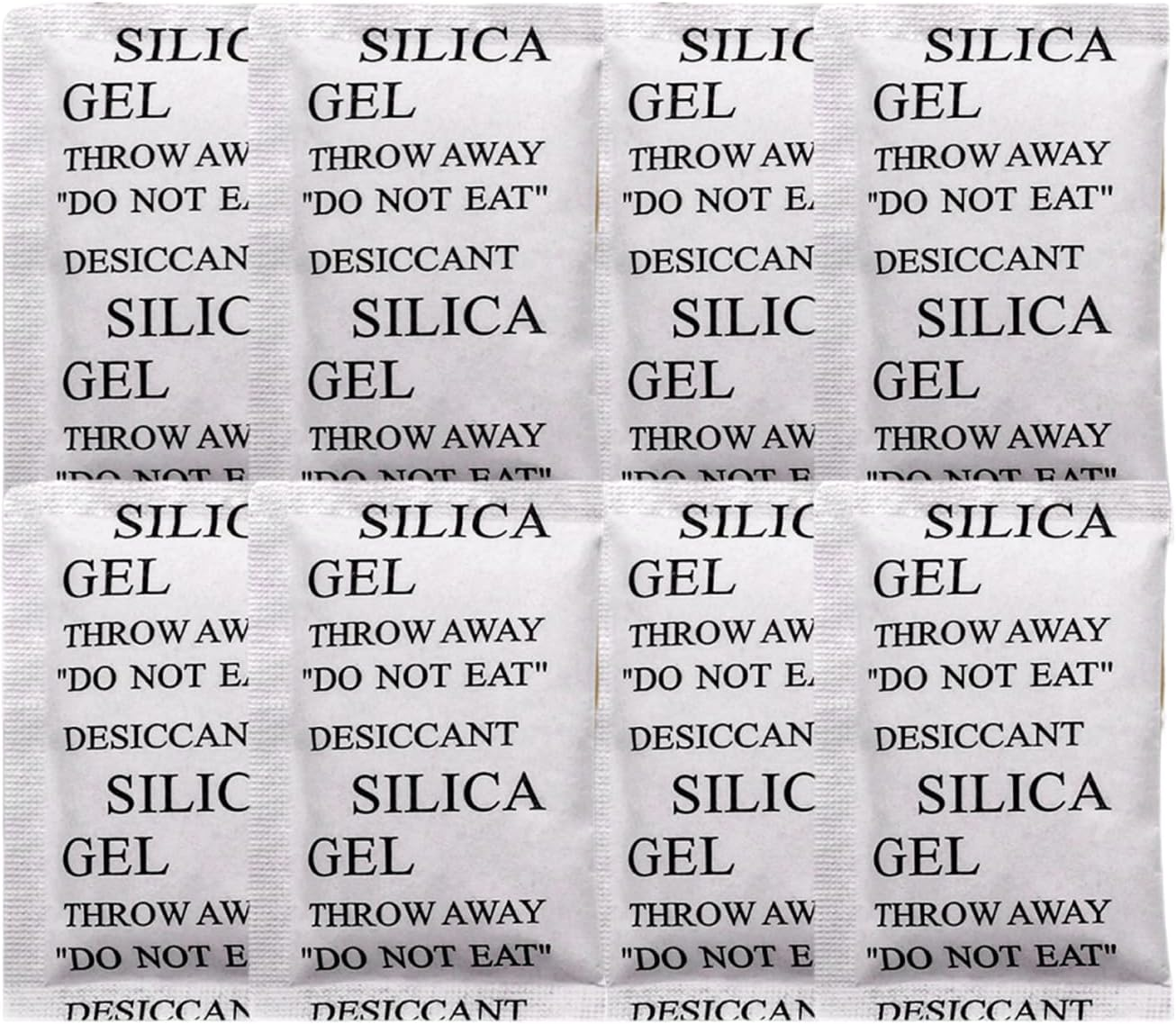 100Pack Silica Gel Packets, Reusable Moisture Absorber, Desiccant Packets, for Spice, Jewelry, Shoeboxes, Electronics Storage image number 4