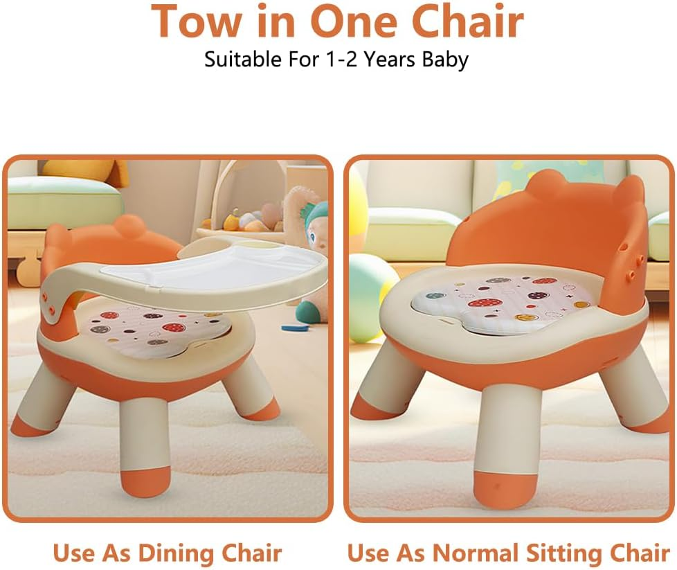 Baby Dining Chair,Dining Tray Seat,Feeding Chair,Toddler Seat,Lightweight Toddler Stool, with Tray,Booster Pad, Baby Dining Booster Seat image number 5