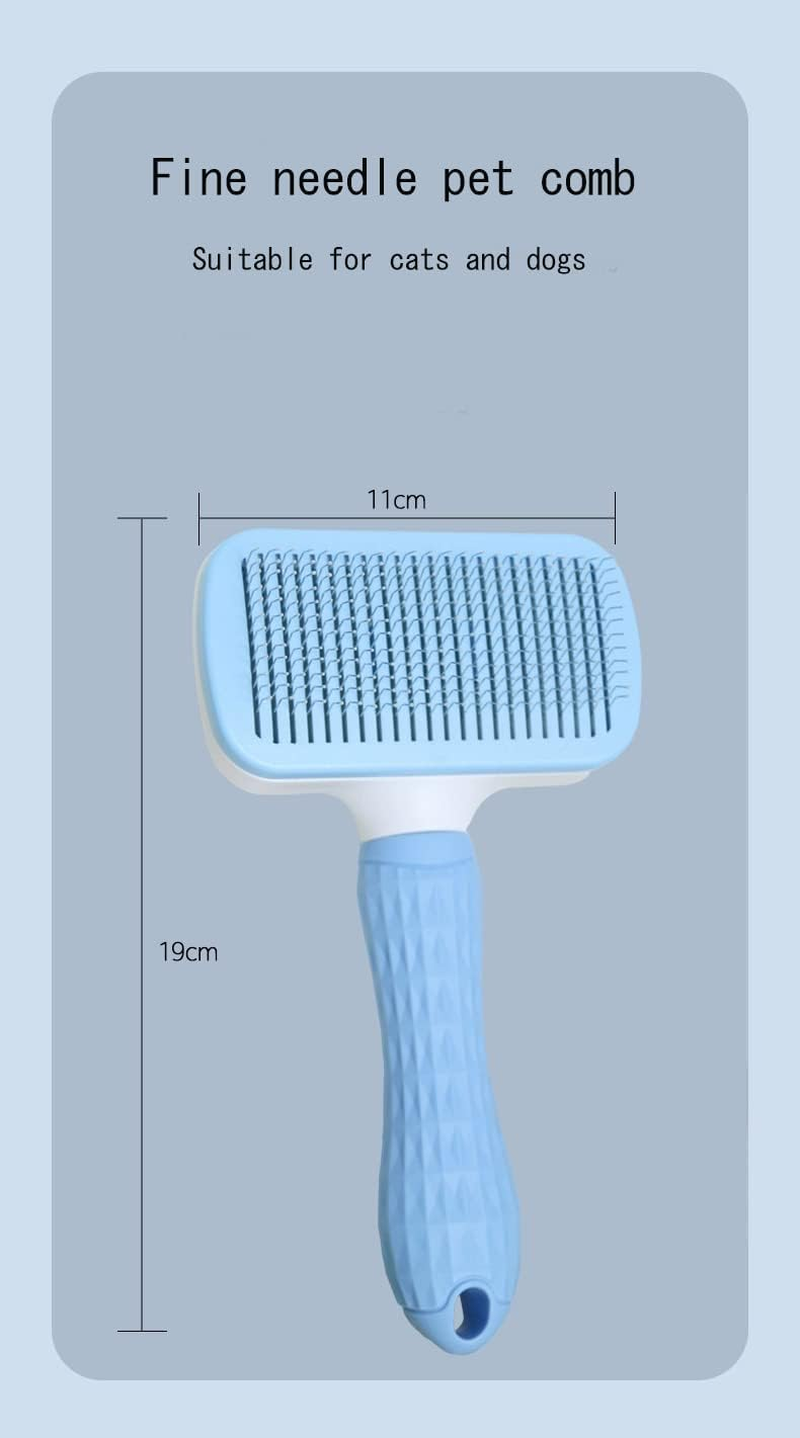 Pet Comb Automatic Hair Removing Comb Dog Cleaning Comb Cat and Dog Needle Comb Pet Cleaning Pet Brush Pet Massage Pet Massage Comb Automatic Retractable Comb image number 6