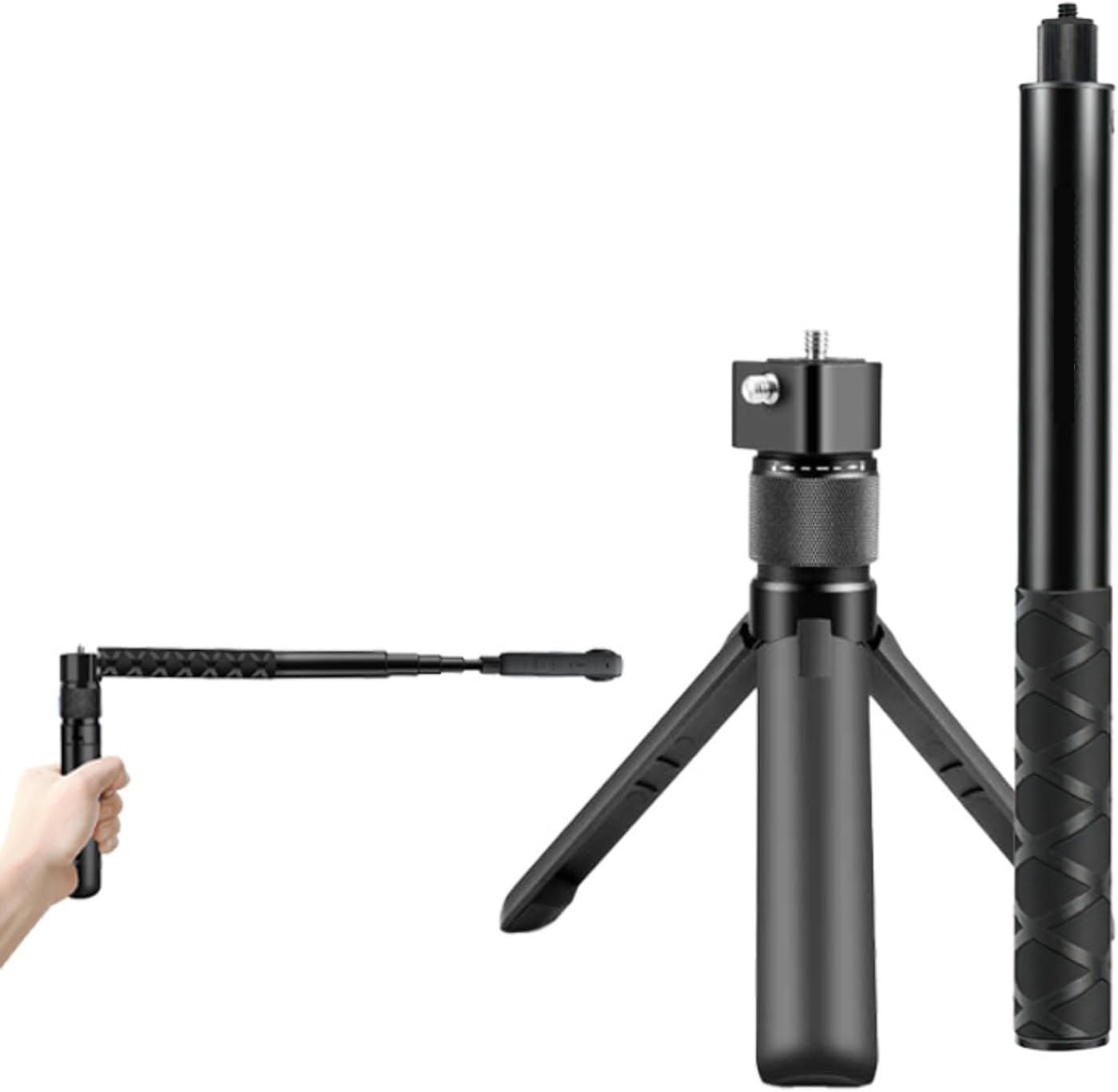 Invisible Selfie Stick for Insta360 X4, X3, ONE X2, ONE X, ONE RS Action Cameras, Extendable 28Cm to 120Cm, with Time Handle Tripod image number 6