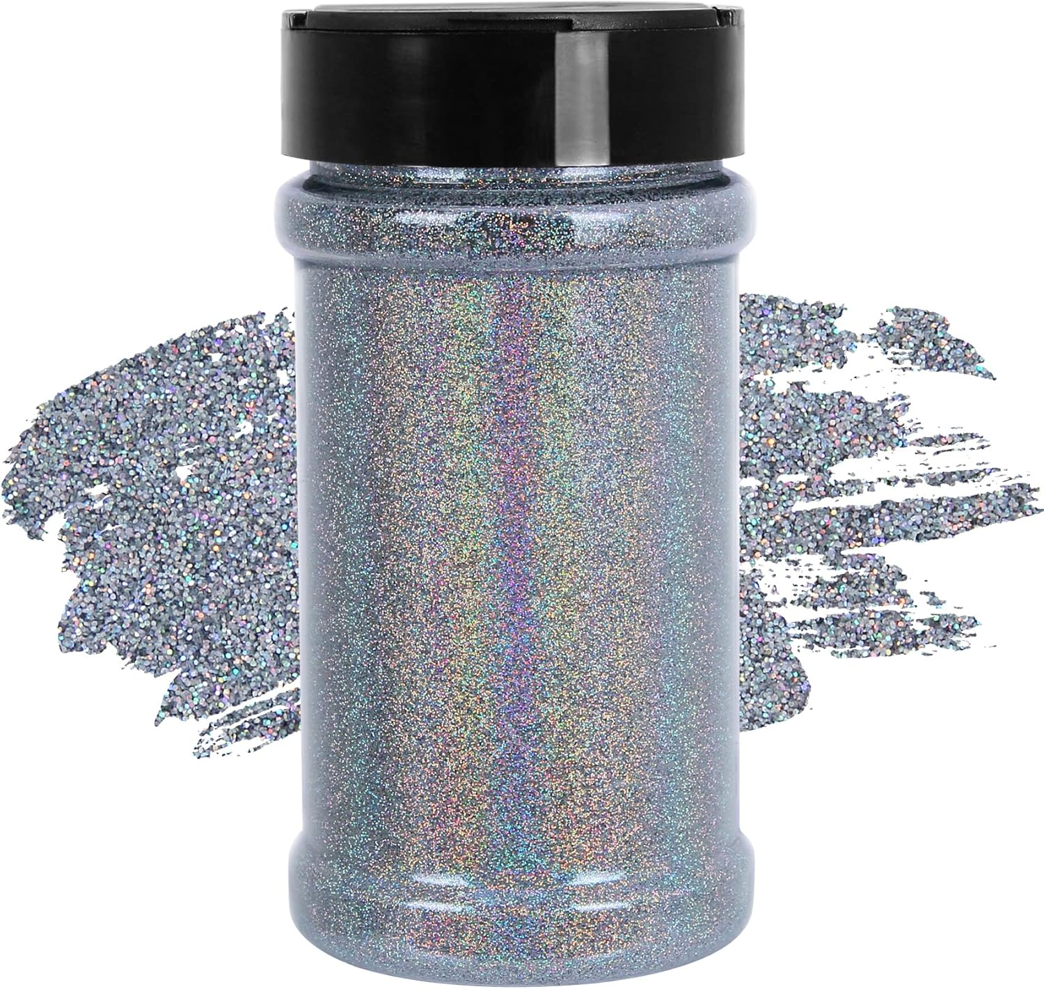 Holographic Glitter Ultra Fine Silver Glitter, 7.05 Oz (200G), Fine Glitter for Resin Crafts Nails Tumblers Slime Cosmetic and Festival Decoration - Laser Silver Glitter Bulk image number 7