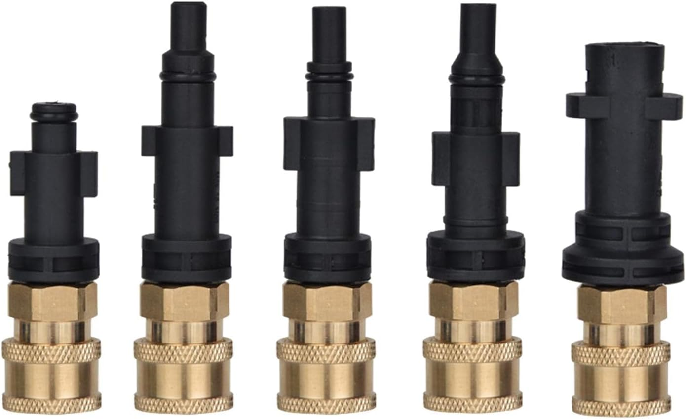 P Prettyia Pressure Washer Coupler 1/4 Inch Connector Internal Thread Hose Adapter Foam Lance Fittings Nozzle, for Bosch - For Anlu image number 5
