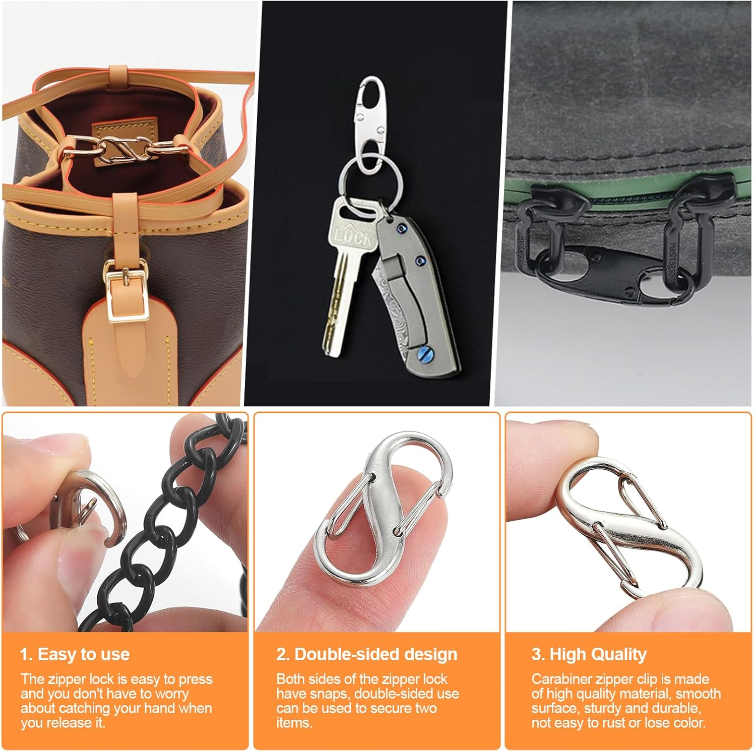 COZY CORE 21-Piece Zipper Clips anti Theft Deterrents &ndash; Secure Luggage, Clothing, Backpacks, Boots, Purses &ndash; Perfect for Travel and Outdoor Sports