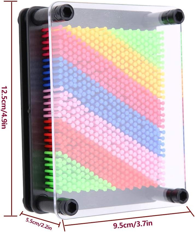 Pin Art Board, Silver Classic 3D Pin Art Desk Toy for Creative Visuals, Stress Relief Game for Home and Office (Black Background Trumpet) image number 6