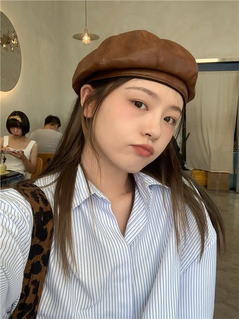 Women Visor Beret Newsboy Paperboy Painter Cap Hat Greek Fisherman Sailor Fiddler Hat image number 5