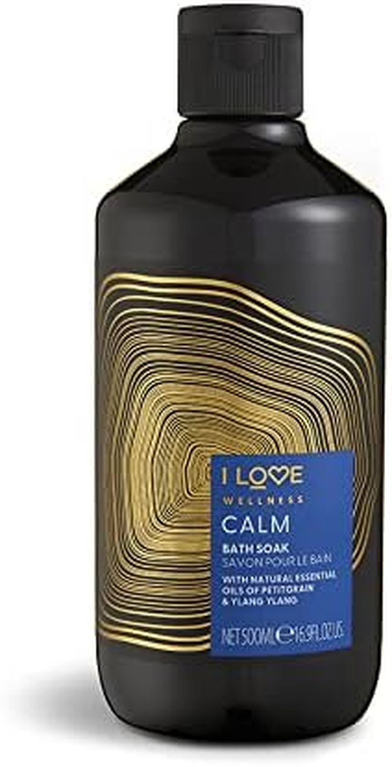 I Love Wellness CALM Bath Soak, with Natural Essential Oils of Petitgrain & Ylang Ylang, Fragranced Bath Soak, Invigorating Aroma, Vegetarian & Vegan-Friendly - 500Ml