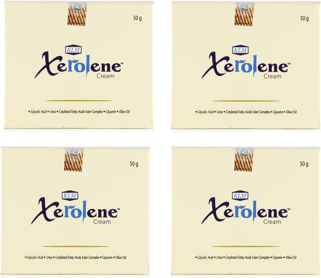 KLM Xerolene Cream - Best Cream for Dry Skin(Pack of 4)50G