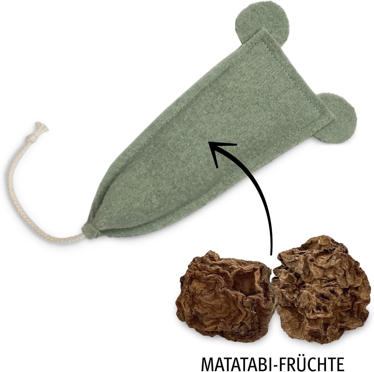 M&Auml;USERICH &ndash; the Hand-Stitched XL Cat Toy Mouse with Matatabi Filling for Self-Employment of Cats, Play Cushion for Cats, Scented Cushion with Silvervine Fruits (Instead of Catnip Sticks) image number 6