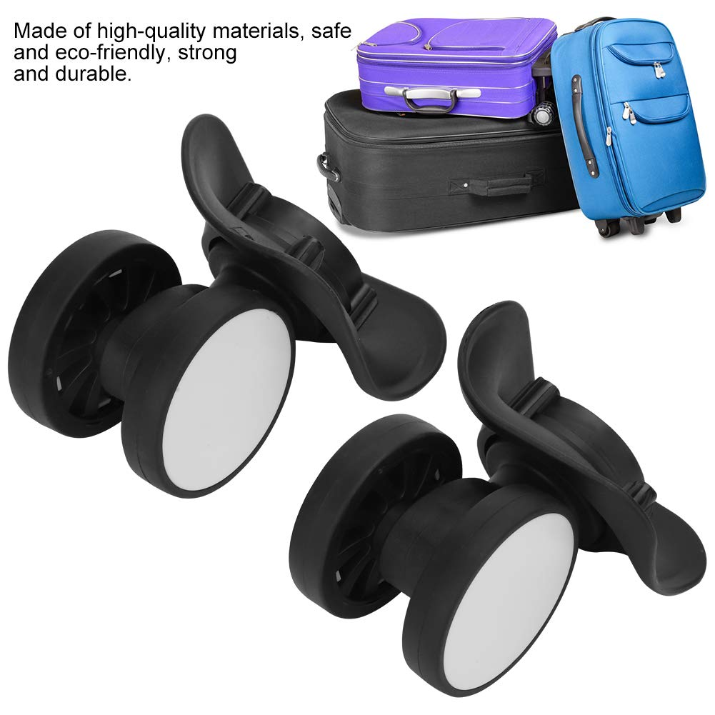 Baxnore 1 Pair PP PET Suitcase Wheel, Wear Resistant Luggage Wheel, Universal Suitcase Replacement Wheel, Mute Luggage Replacement Wheel for Suitcase image number 1