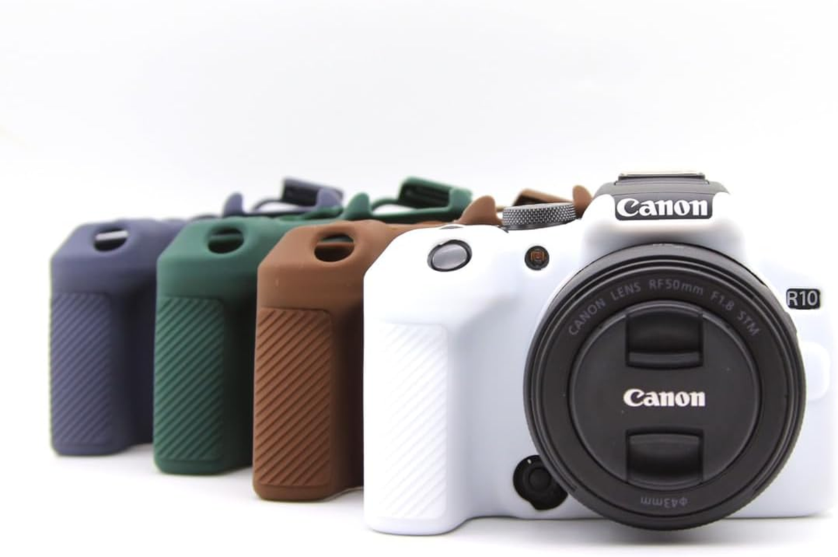 EOS R10 Case, Silicone Protective Housing Case Cover, Compatible with  EOS R10 Mirrorless Camera (Green) image number 3
