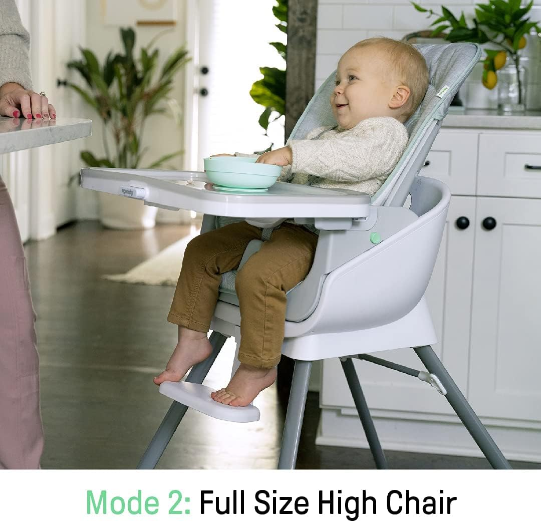 Ingenuity Beanstalk Baby to Big Kid 6-In-1 High Chair Converts from Soothing Infant Seat to Dining Booster Seat and More, Newborn to 5 Yrs - Ray image number 2