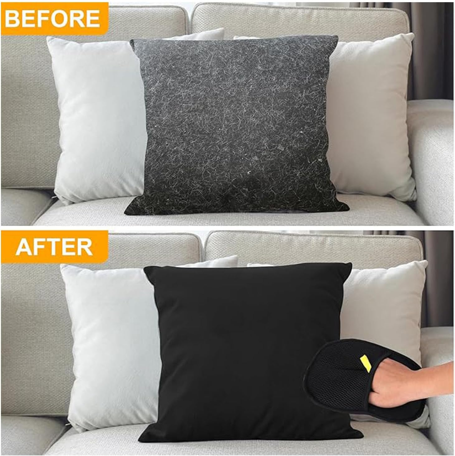 Shengsenfu Double-Sided Pet Grooming Gloves - Reusable Pet Hair Remover Gloves for Dogs and Cats Hands on Pet Fur Cleaning Gloves for Bathing and Grooming Efficient Pet Static Hair Removal Gloves image number 3