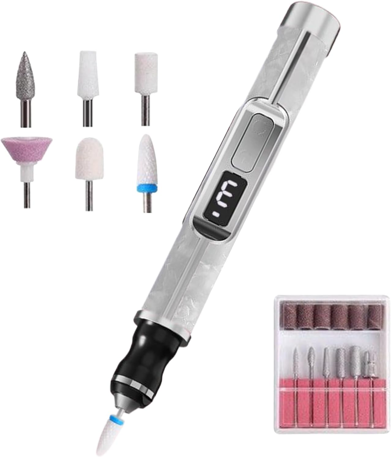 Electric Nail File - 3 Speeds Thick Toenails File,Portable Thick Toenail Fingernail Grinder for Women Girls Men Travel Outdoor Home Foot Callus Removal image number 1