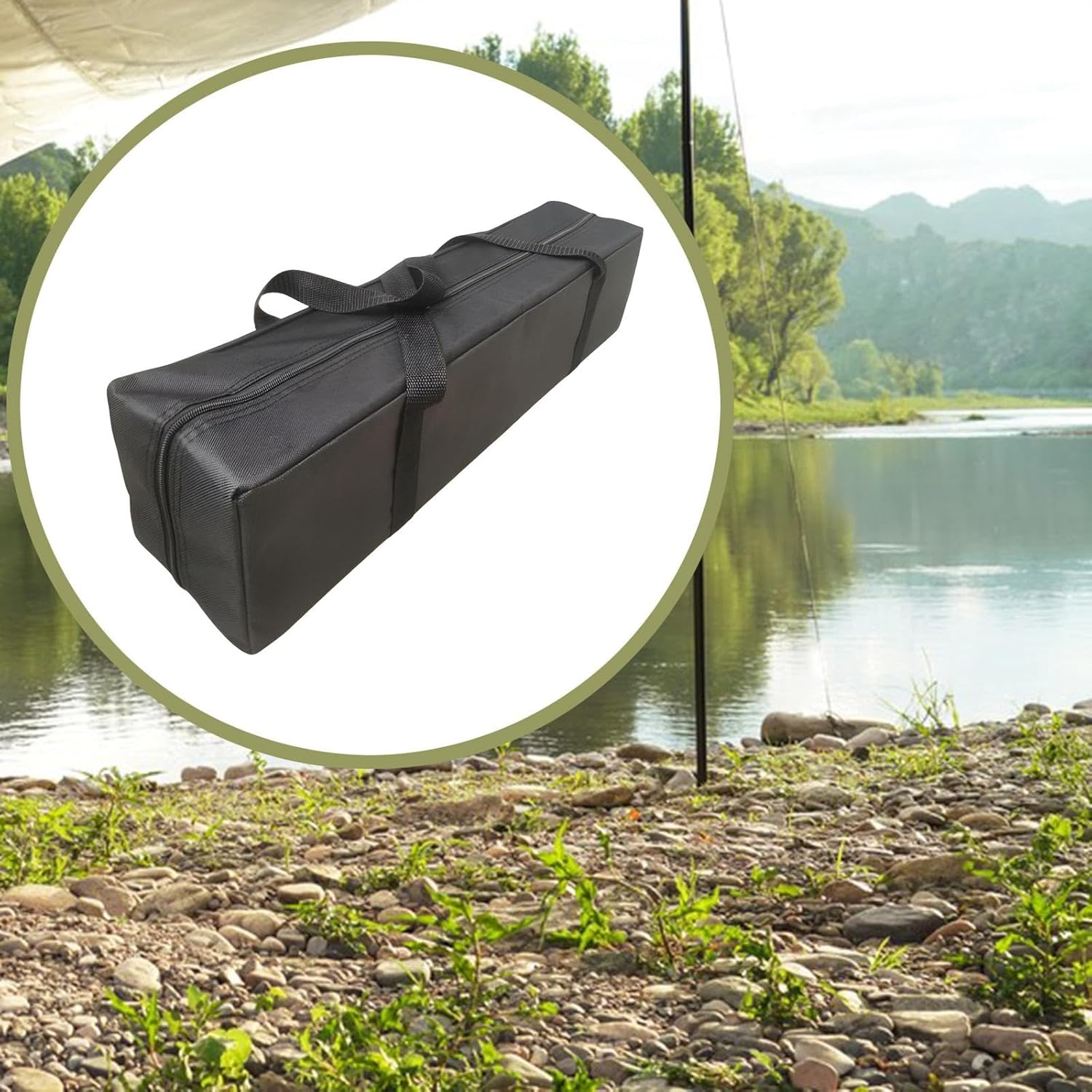 Kibcslic Tent Storage Bag Outdoor Travel Duffel Bag for Ropes Sleeping Bags Canopy image number 6
