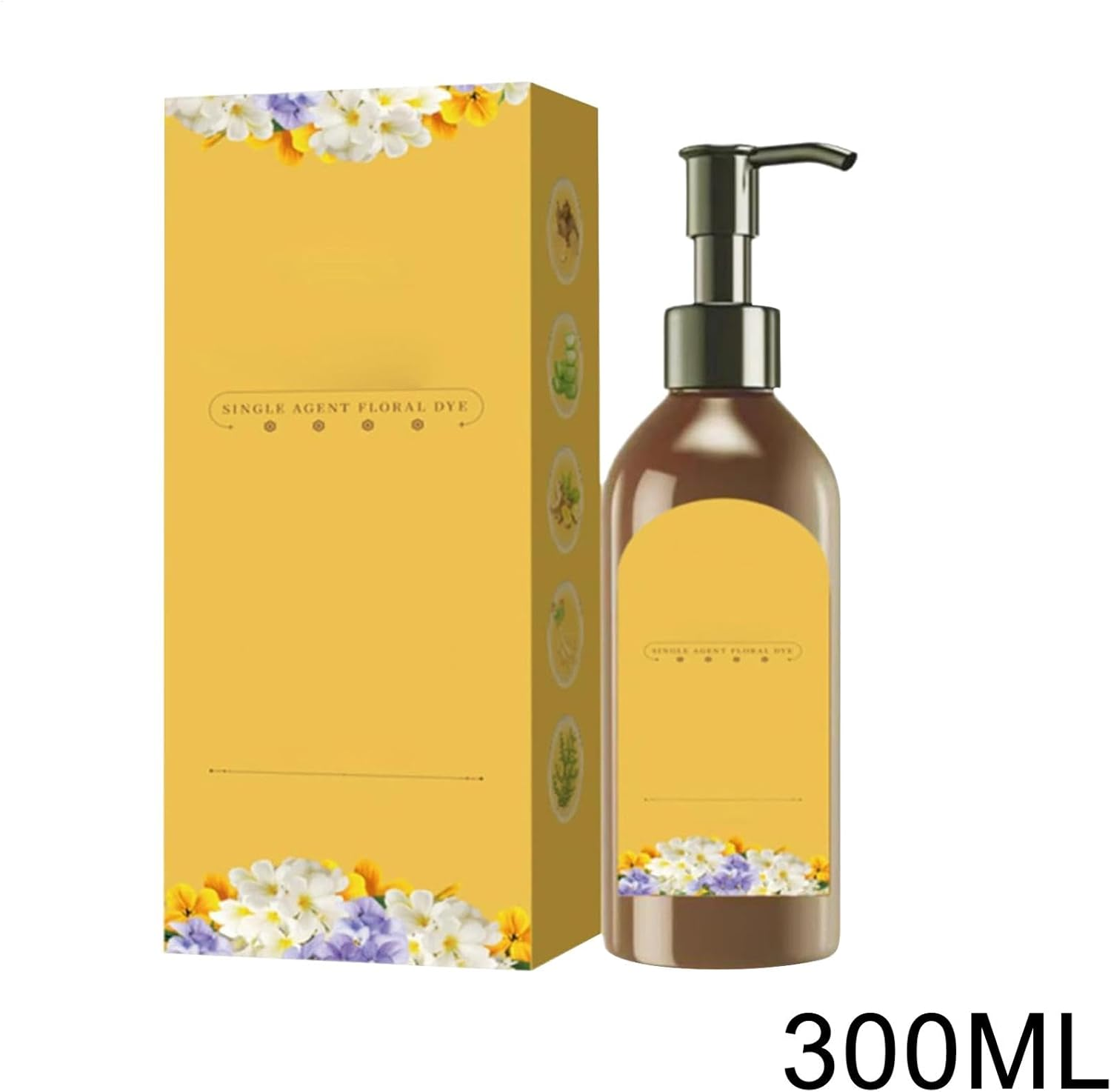 Single Active Ingredient Flower Dye, Single Dose Flower Dye for Plants, Vegetable Hair Dye Shampoo, Quick Hair Colouring for Men, Hair Dye Shampoo for Women, Men, Elderly People image number 2