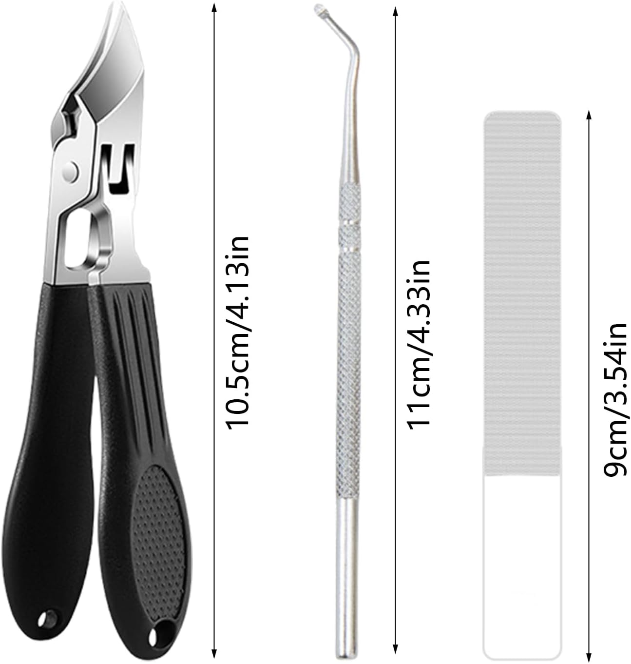 Angled Nail Clippers - Toenail Trimmer Stainless Steel - Portable Anti-Splash Fingernail Grooming Cutter for Men Women Seniors Home Travel Salon image number 1