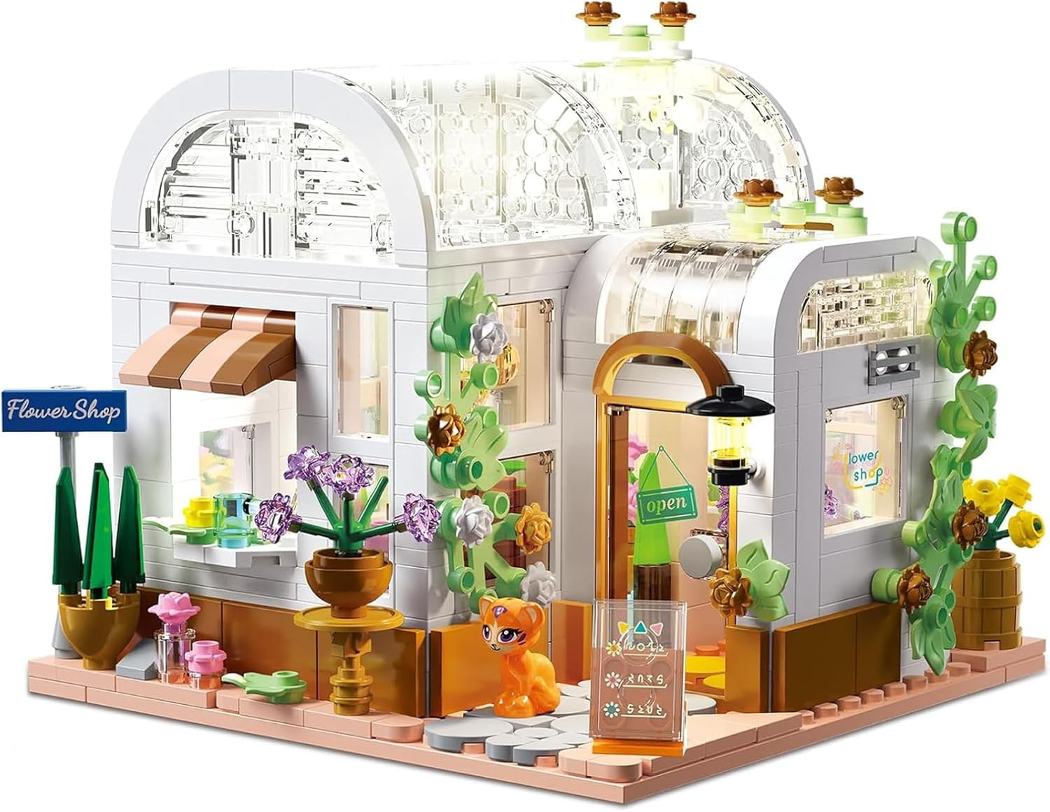 Girl Toys Flower House Building Block Set, Creative Building Playset with LED Light, Exquisite Creative Friends Architecture Model Sets, Toys for Girls Christmas Birthday Toys for Girls 6-12 (561 PCS) image number 5